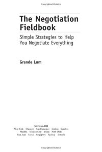 cover of the book The Negotiation Fieldbook