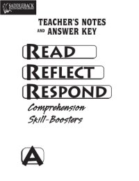 cover of the book Read Reflect Respond a Answer Key (Read Reflect Respond)