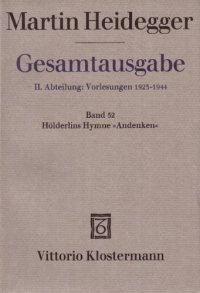 cover of the book Hölderlins Hymne "Andenken" (Wintersemester 1941/42)