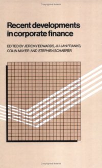 cover of the book Recent Developments in Corporate Finance