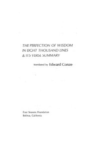 cover of the book The Perfection of Wisdom in Eight Thousand Lines and Its Verse Summary (Wheel Series)