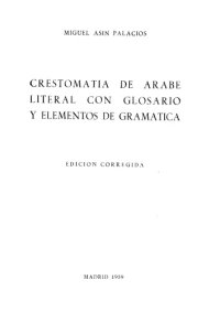 cover of the book Crestomatia de arabe literal con glosario