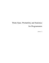 cover of the book Think Stats: Probability and Statistics for Programmers