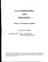 cover of the book Gas Conditioning and Processing: The Equipment Modules  (Volume 2)