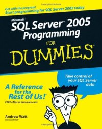 cover of the book Microsoft SQL Server 2005 programming for dummies