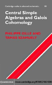 cover of the book Central Simple Algebras and Galois Cohomology