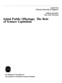 cover of the book Initial Public Offerings:  The Role of Venture Capitalists