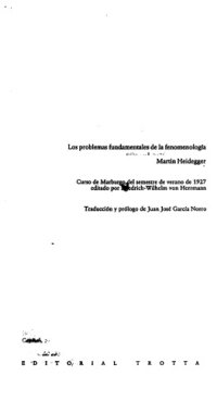 cover of the book Los problemas fundamentales de la fenomenología