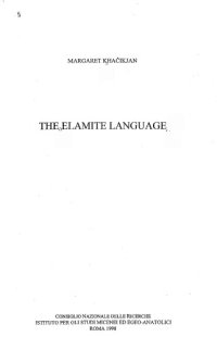 cover of the book The Elamite language (Documenta Asiana)