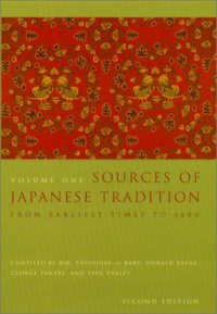 cover of the book Sources of Japanese Tradition, Volume 1: From Earliest Times to 1600, 2nd edition