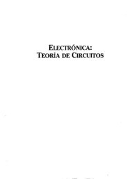 cover of the book Electronica Teoria de Circuitos   Spanish