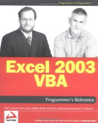 cover of the book Excel 2003 VBA Programmer’s Reference