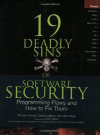 cover of the book 19 Deadly Sins of Software Security: Programming Flaws and How to Fix Them 