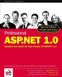 cover of the book Professional ASP.NET 1.0, Special Edition