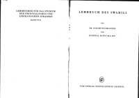 cover of the book Lehrbuch des Swahili