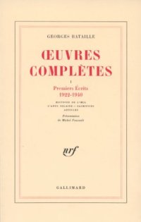 cover of the book Œuvres complètes, tome 1 : Premiers écrits 1922-1940