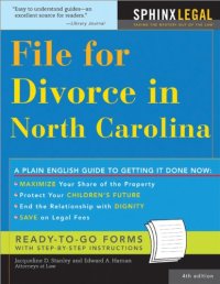 cover of the book File for Divorce in North Carolina, 4E (Legal Survival Guides)