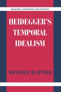 cover of the book Heidegger's Temporal Idealism