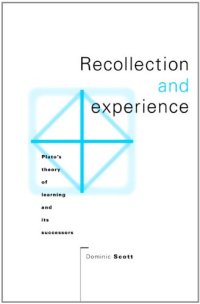 cover of the book Recollection and Experience: Plato's Theory of Learning and its Successors