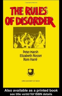 cover of the book The Rules of Disorder (Social Worlds of Childhood)