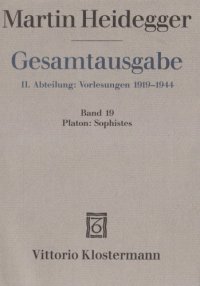 cover of the book Platon: Sophistes (Wintersemester 1924/25)