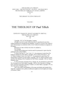 cover of the book The Theology of Paul Tillich