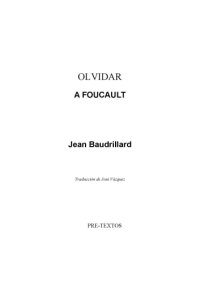 cover of the book Olvidar a Foucault (Spanish Edition)