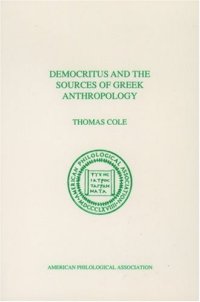 cover of the book Democritus and the Sources of Greek Anthropology