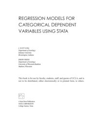 cover of the book Regression Models for Categorical Dependent Variables Using Stata