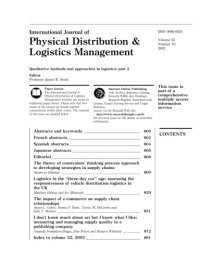 cover of the book International Journal of Physical Distribution & Logistics Management - Vol. 32 No. 10, 2002 : Qualitative methods and approaches in logistics part 2