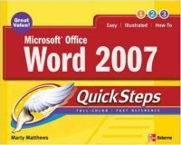 cover of the book Microsoft Office Word 2007 QuickSteps