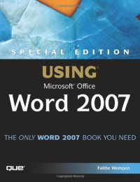 cover of the book Special Edition Using Microsoft Office Word 2007