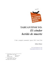 cover of the book TAHUANTINSUYO: El cóndor herido de muerte. Historia precolombina  de los Incas  Spanish