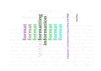 cover of the book Formatting information: A beginner's introduction to typesetting with LaTeX