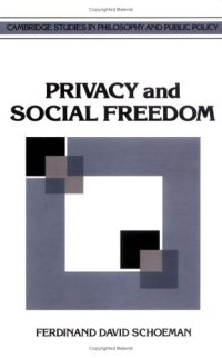 cover of the book Privacy and Social Freedom