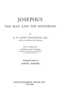 cover of the book Josephus: The Man and the Historian (2nd edition with new introduction)