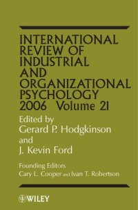 cover of the book International Review of Industrial and Organizational Psychology, 2006 (International Review of Industrial and Organizational Psychology)