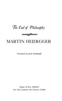 cover of the book The End of Philosophy