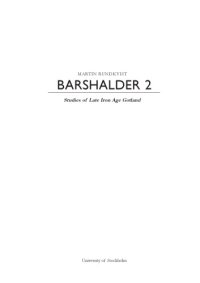 cover of the book Barshalder 2. Studies of Late Iron Age Gotland.