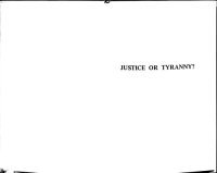 cover of the book Justice or Tyranny?: A Critique of John Rawls's a Theory of Justice