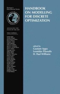 cover of the book Handbook on Modelling for Discrete Optimization (International Series in Operations Research & Management Science)