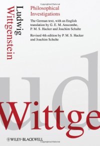 cover of the book Philosophical Investigations (en face German-English edition)