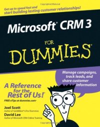 cover of the book Microsoft CRM 3 for Dummies