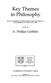 cover of the book Key Themes in Philosophy (Royal Institute of Philosophy Supplements)