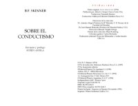 cover of the book Sobre el conductismo