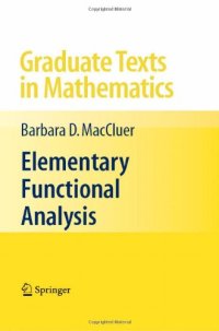 cover of the book Elementary Functional Analysis