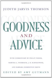 cover of the book Goodness and Advice (The University Center for Human Values Series)