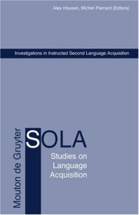 cover of the book Investigations In Instructed Second Language Acquisition (Studies on Language Acquisition)