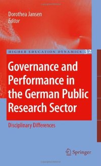 cover of the book Governance and Performance in the German Public Research Sector: Disciplinary Differences