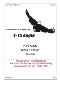 cover of the book F-15 A B C Block 7 and Up - Checklists